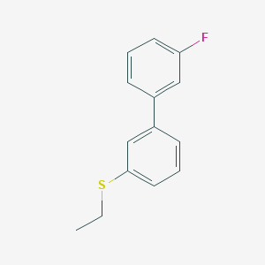 Ethyl 3-(3-fluorophenyl)phenyl sulfide