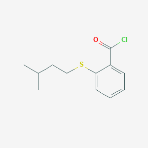 molecular formula C12H15ClOS B8000431 2-(iso-Pentylthio)benzoyl chloride 