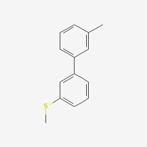 molecular formula C14H14S B8000439 3-(3-Methylphenyl)phenyl methyl sulfide 