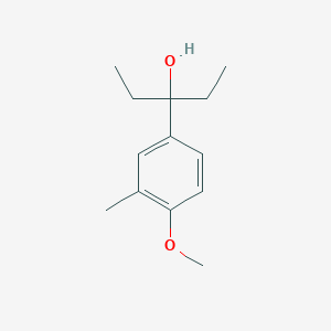 molecular formula C13H20O2 B8000444 3-(4-Methoxy-3-methylphenyl)-3-pentanol 