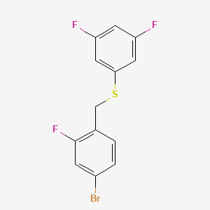 1-Bromo-3-fluoro-4-[(3,5-difluorophenyl)sulfanylmethyl]benzene