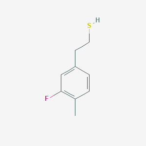 molecular formula C9H11FS B8000492 2-(3-Fluoro-4-methylphenyl)ethanethiol 