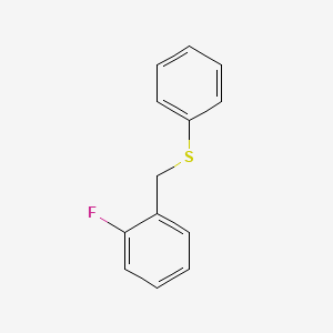 molecular formula C13H11FS B8000506 1-Fluoro-2-(phenylsulfanylmethyl)benzene 