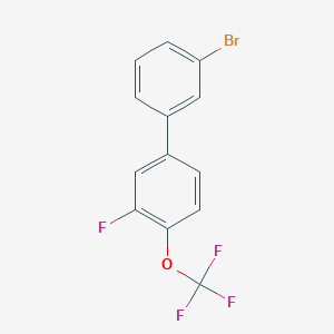 molecular formula C13H7BrF4O B8000520 3-Bromo-3'-fluoro-4'-(trifluoromethoxy)biphenyl 