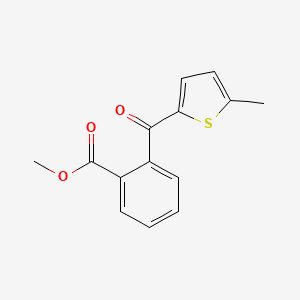 molecular formula C14H12O3S B8000529 Methyl 2-(5-methyl-2-thenoyl)benzoate 