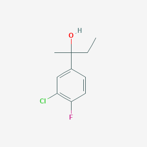 molecular formula C10H12ClFO B8000549 2-(3-Chloro-4-fluorophenyl)-2-butanol 