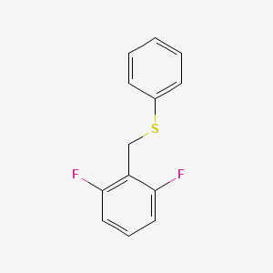 molecular formula C13H10F2S B8000578 1,3-Difluoro-2-(phenylsulfanylmethyl)benzene 