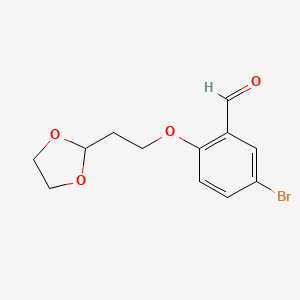 5-Bromo-2-[2-(1,3-dioxolan-2-yl)ethoxy]benzaldehyde