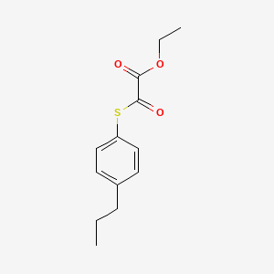 molecular formula C13H16O3S B8000599 Ethyl 2-(4-n-propylphenyl)sulfanyl-2-oxo-acetate 