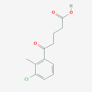 molecular formula C12H13ClO3 B8000607 5-(3-Chloro-2-methylphenyl)-5-oxovaleric acid 