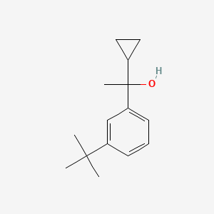 molecular formula C15H22O B8000640 1-(3-tert-Butylphenyl)-1-cyclopropyl ethanol 