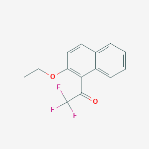 molecular formula C14H11F3O2 B8000653 1-(2-Ethoxynaphthyl) trifluoromethyl ketone 