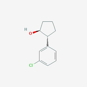 molecular formula C11H13ClO B8000659 trans-2-(3-Chlorophenyl)cyclopentanol 