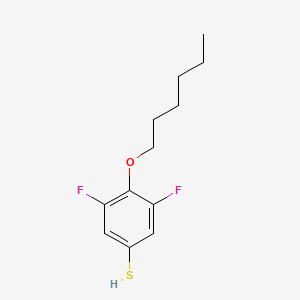 molecular formula C12H16F2OS B8000669 3,5-Difluoro-4-n-hexyloxythiophenol 