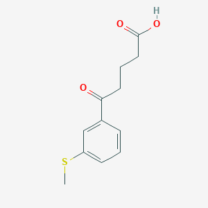 molecular formula C12H14O3S B8000699 5-Oxo-5-(3-thiomethylphenyl)valeric acid 