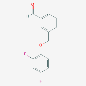 molecular formula C14H10F2O2 B8000709 3-((2,4-Difluorophenoxy)methyl)benzaldehyde 