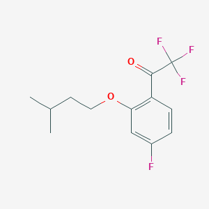 molecular formula C13H14F4O2 B8000731 4'-Fluoro-2'-iso-pentoxy-2,2,2-trifluoroacetophenone 