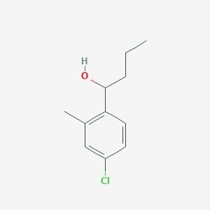 molecular formula C11H15ClO B8000739 1-(4-Chloro-2-methylphenyl)-1-butanol 