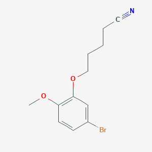 5-(3-Bromo-6-methoxy-phenoxy)pentanenitrile