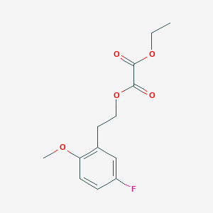 molecular formula C13H15FO5 B8000794 O2-Ethyl O1-[2-(3-fluoro-6-methoxyphenyl)ethyl] oxalate 