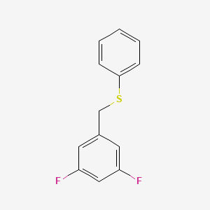 molecular formula C13H10F2S B8000809 1,3-Difluoro-5-(phenylsulfanylmethyl)benzene 