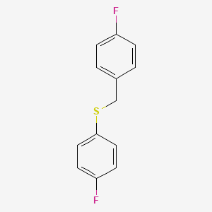 molecular formula C13H10F2S B8000829 1-Fluoro-4-[(4-fluorophenyl)sulfanylmethyl]benzene CAS No. 836-45-3