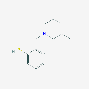 molecular formula C13H19NS B8000842 2-((3-Methylpiperidin-1-yl)methyl)benzenethiol 