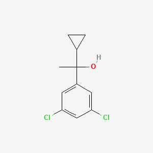 molecular formula C11H12Cl2O B8000844 1-(3,5-Dichlorophenyl)-1-cyclopropyl ethanol 