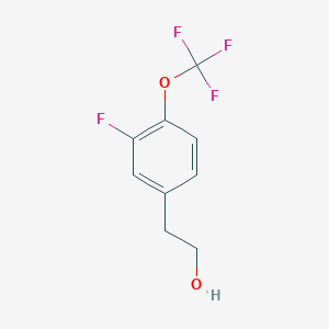 molecular formula C9H8F4O2 B8000848 3-Fluoro-4-(trifluoromethoxy)phenethyl alcohol 