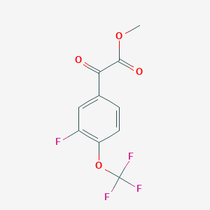 molecular formula C10H6F4O4 B8000850 (3-Fluoro-4-trifluoromethoxy-phenyl)-oxo-acetic acid methyl ester 