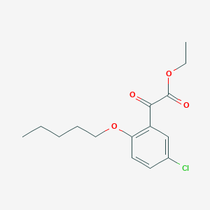 molecular formula C15H19ClO4 B8000858 Ethyl 3-chloro-6-n-pentoxybenzoylformate 