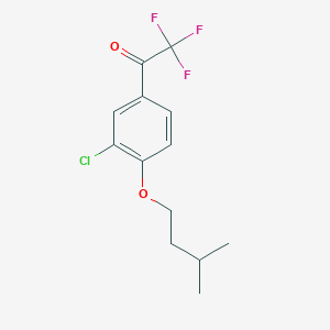 molecular formula C13H14ClF3O2 B8000876 3'-Chloro-4'-iso-pentoxy-2,2,2-trifluoroacetophenone 