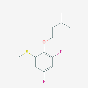 molecular formula C12H16F2OS B8000879 3,5-Difluoro-2-iso-pentoxyphenyl methyl sulfide 