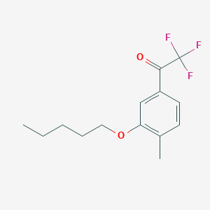 molecular formula C14H17F3O2 B8000895 4'-Methyl-3'-n-pentoxy-2,2,2-trifluoroacetophenone 