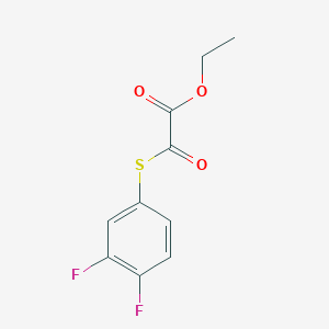 molecular formula C10H8F2O3S B8000938 Ethyl 2-(3,4-difluorophenyl)sulfanyl-2-oxo-acetate 