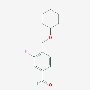 4-[(Cyclohexyloxy)methyl]-3-fluorobenzaldehyde