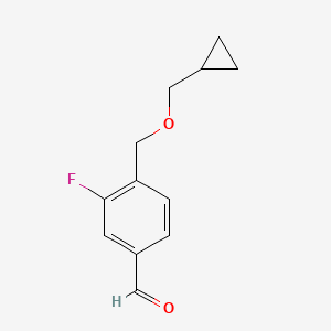 4-[(Cyclopropanemethoxy)methyl]-3-fluorobenzaldehyde