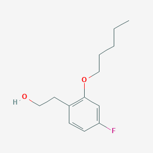 molecular formula C13H19FO2 B8001023 4-Fluoro-2-n-pentoxyphenethyl alcohol CAS No. 1443355-57-4