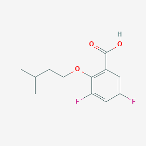 molecular formula C12H14F2O3 B8001096 3,5-Difluoro-2-iso-pentoxybenzoic acid 