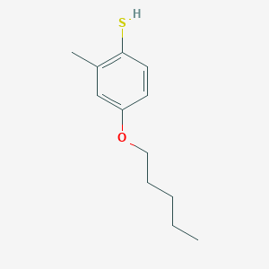 molecular formula C12H18OS B8001115 2-Methyl-4-n-pentoxythiophenol 