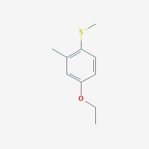 molecular formula C10H14OS B8001117 4-Ethoxy-2-methylphenyl methyl sulfide 