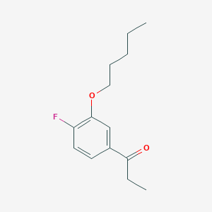 molecular formula C14H19FO2 B8001128 1-(4-Fluoro-3-(pentyloxy)phenyl)propan-1-one 