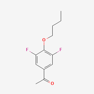 molecular formula C12H14F2O2 B8001186 4'-n-Butoxy-3',5'-difluoroacetophenone 