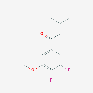 molecular formula C12H14F2O2 B8001192 3',4'-Difluoro-5'-methoxy-3-methylbutyrophenone 