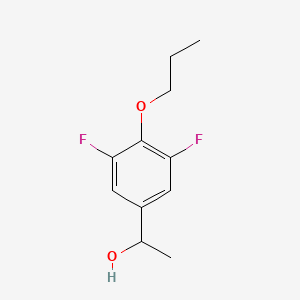 molecular formula C11H14F2O2 B8001204 1-(3,5-Difluoro-4-n-propoxyphenyl)ethanol 