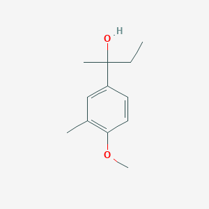 molecular formula C12H18O2 B8001221 2-(4-Methoxy-3-methylphenyl)-2-butanol 