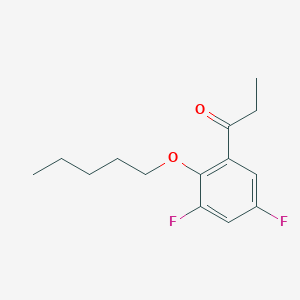 molecular formula C14H18F2O2 B8001229 1-(3,5-Difluoro-2-(pentyloxy)phenyl)propan-1-one 