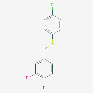 1,2-Difluoro-4-[(4-chlorophenyl)sulfanylmethyl]benzene