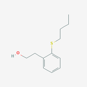 molecular formula C12H18OS B8001269 2-(n-Butylthio)phenethyl alcohol 