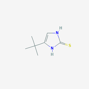 molecular formula C7H12N2S B080013 4-叔丁基-1,3-二氢咪唑-2-硫酮 CAS No. 14395-90-5